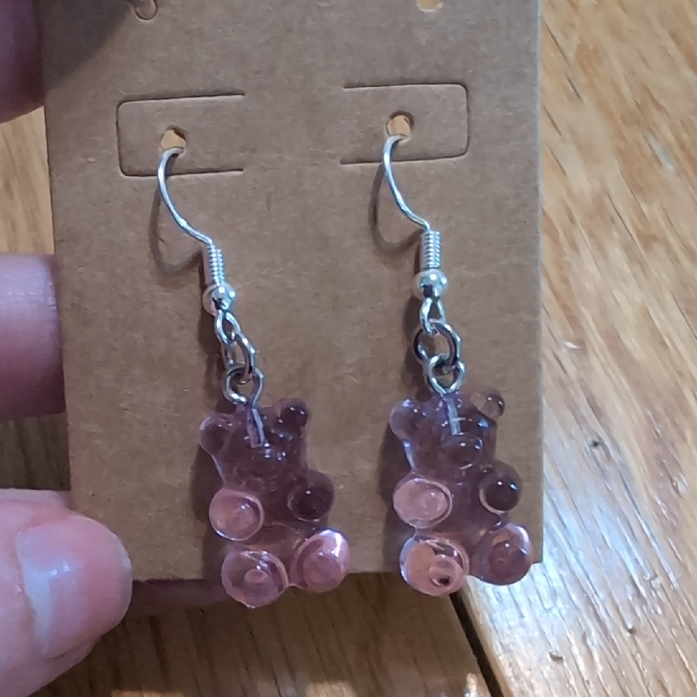 Light Pink Gummy Bear Earrings